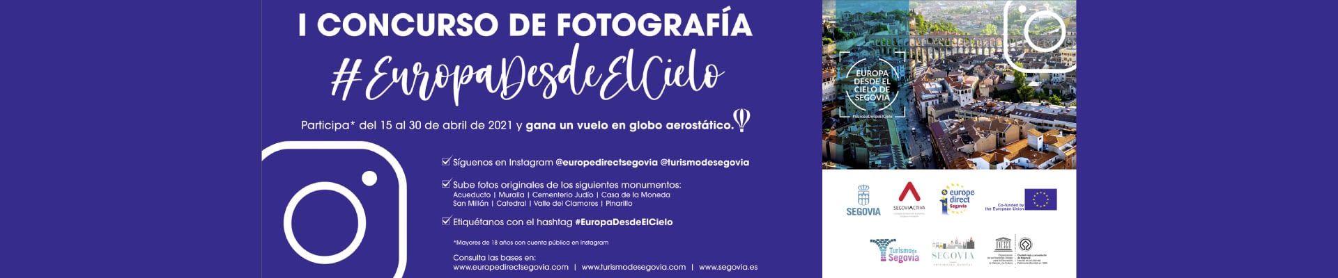 Europa desde el Cielo Banner del concurso Europa desde el cielo